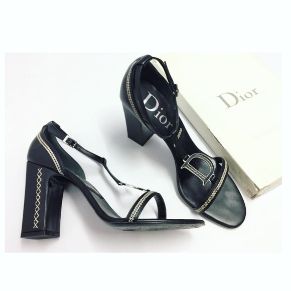 Dior Shoes - Christian Dior | Detec Stitch Sandal Heels Vintage